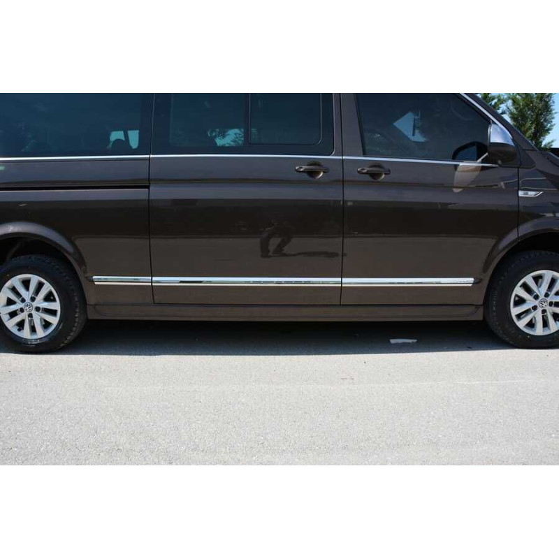 OMSA VW T5 Multivan Krom Yan Kapı Çıtası 7 Parça (Uzun Şasi) 2003 ve Sonrası