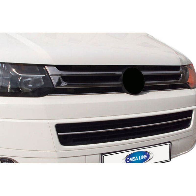 OMSA VW T5 Transporter Siyah Krom Ön Panjur 4 Parça 2010-2014 Arası