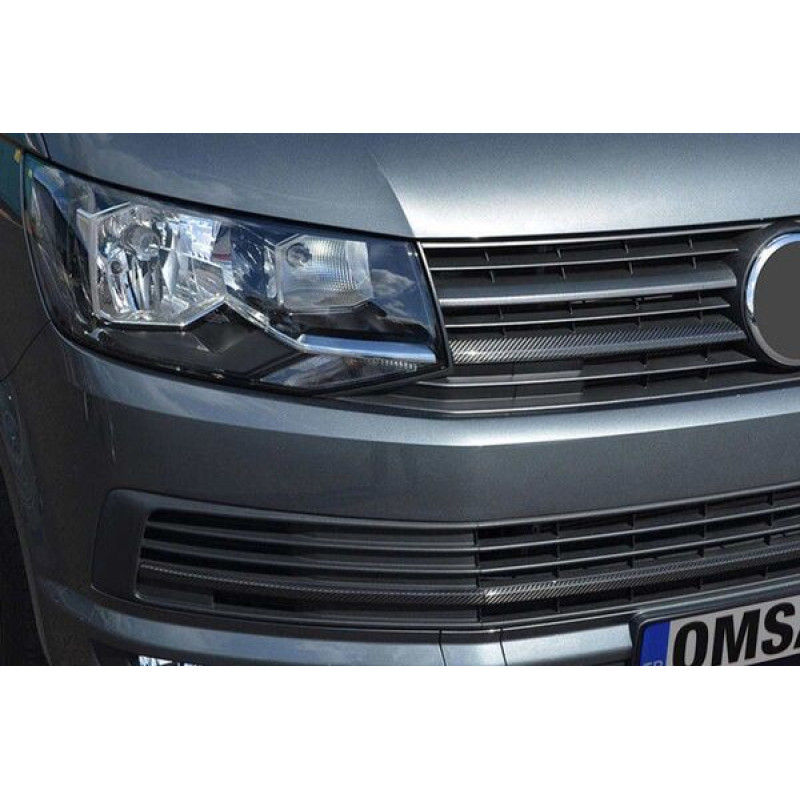 OMSA VW T6 Transporter VAN Highline Karbon Ön Panjur Kromu Alt Parçalar 2 Parça 2015-2019 Arası