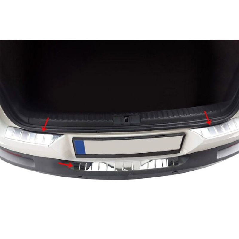 OMSA VW Tiguan Krom Arka Tampon Eşiği 3 Parça Taşlı 2007-2015 Arası