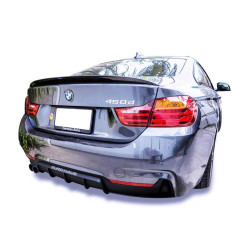 Bmw 4 Serisi F32 F33 F36 M Performance Soldan Çift Çıkış Arka Tampon Eki - Difüzör (Plastik)