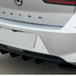 Opel Astra L Arka Difüzör (Plastik) (Piano Black Boyalı)