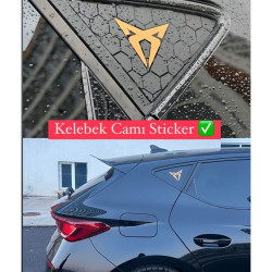 CUPRA LEON KELEBEK CAM STICKER MAT SİYAH