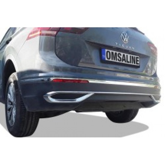 OMSA VW Tiguan Krom Egzoz Çerçevesi 3 Parça 2020-2023 Arası