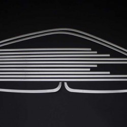 OMSA VW T6.1 Transporter Krom Cam Çerçevesi 14 Parça Çift Sürgülü (Uzun Şase) 2020-2023 Arası