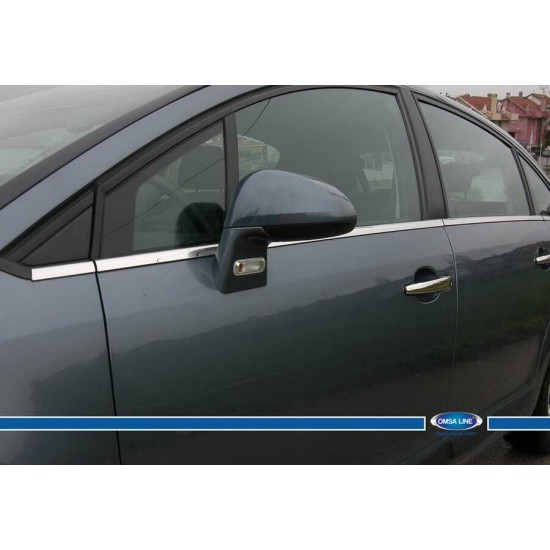 OMSA Citroen C4 HB Krom Cam Alt Çıtası 8 Parça 2004-2010 Arası