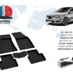 Renault Megane 4 Sedan 4D Havuzlu Paspas Çift Kulaklı Bagaj Havuzu Seti 2016 ve Sonrası