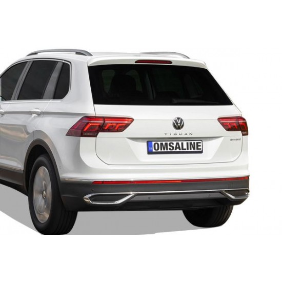 OMSA VW Tiguan Krom Egzoz Çerçevesi 3 Parça 2020-2023 Arası