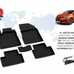Renault Clio 5 4D Havuzlu Paspas Bagaj Havuzu Seti 2019 ve Sonrası