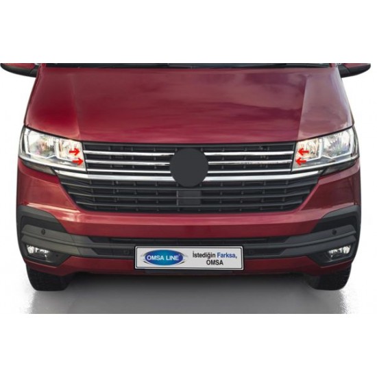 OMSA VW T6.1 Transporter Krom Ön Panjur 4 Parça 2020-2023 Arası