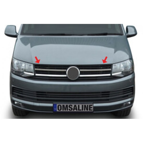 OMSA VW T6 Transporter Siyah Krom Ön Panjur 2 Parça (Camlı Van) 2015-2019 Arası