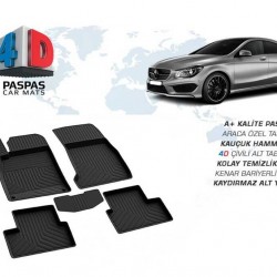 Mercedes CLA Class W117 4D Havuzlu Paspas Siyah 2013-2018 Arası