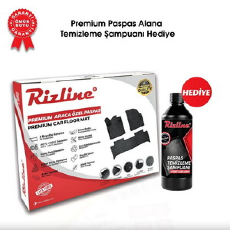 Rizline Premium Citröen Berlingo 2019 Sonrası Havuzlu Paspas | Katlanabilir Ön Yolcu Koltuğu