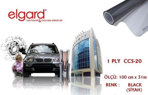 Elgard CCS-20 100cm x 31m Orta Koyu Siyah Çizilmez Cam Filmi
